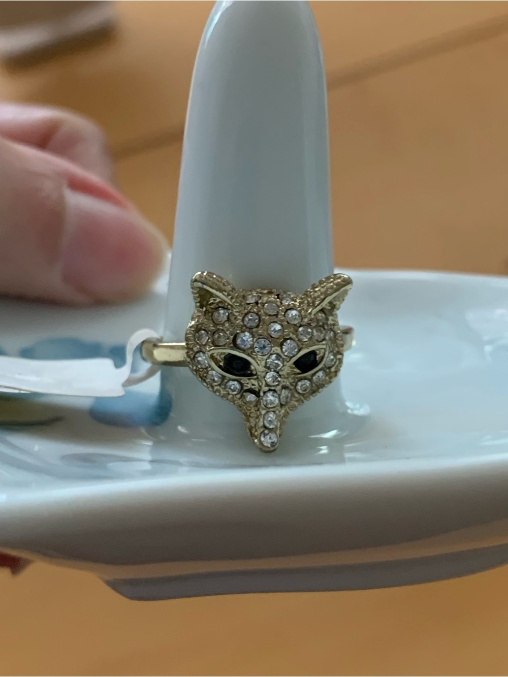 Fashion Rhinestone “FOX” Ring size 9